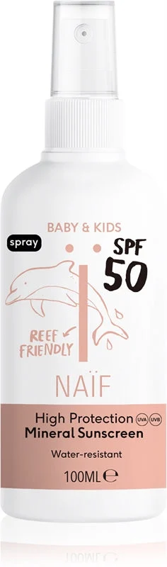 Naif Baby & Kids Mineral Sunscreen SPF 50 spray abbronzante per neonati 100 ml