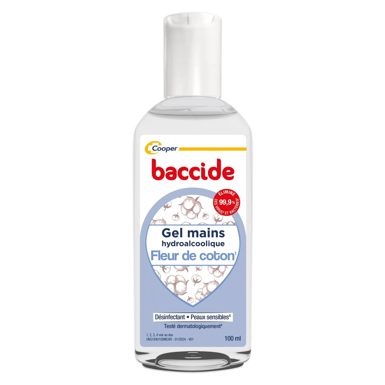 Baccide Gel Mani Idroalcolico - Fiore di Cotone 100ml