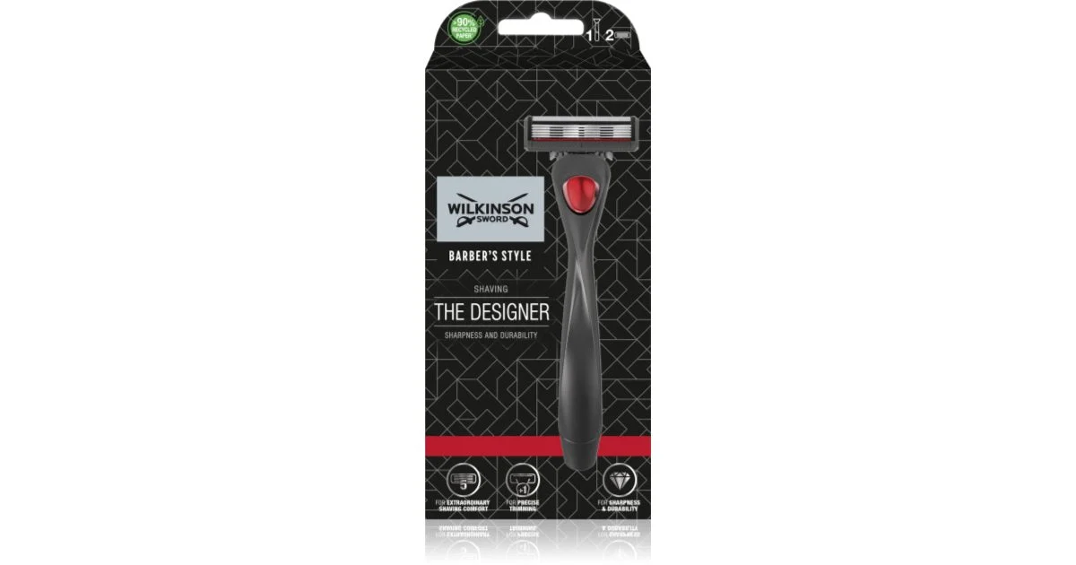 Wilkinson Sword Barbers Style The Architect rasoio + testina di ricambio 2 pezzi