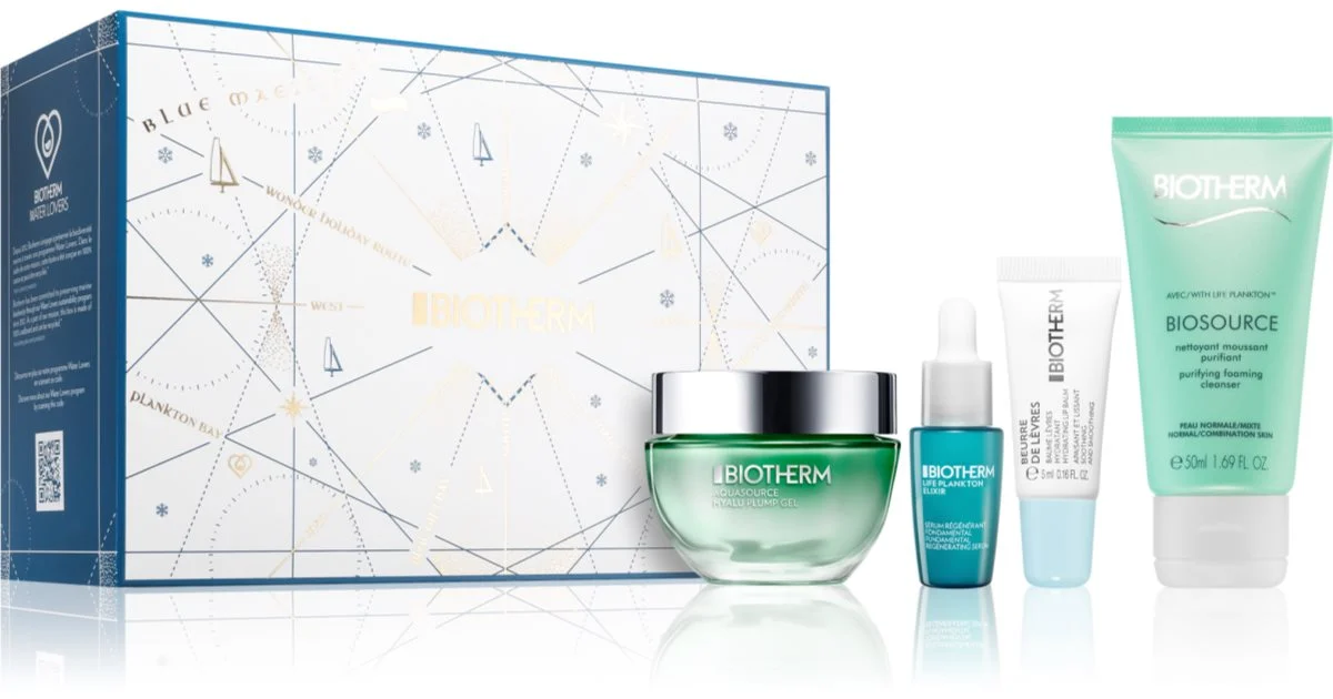 Biotherm Aquasource Cofanetto Aquasource Hyaluplump Gel pelle normale mista 112ml