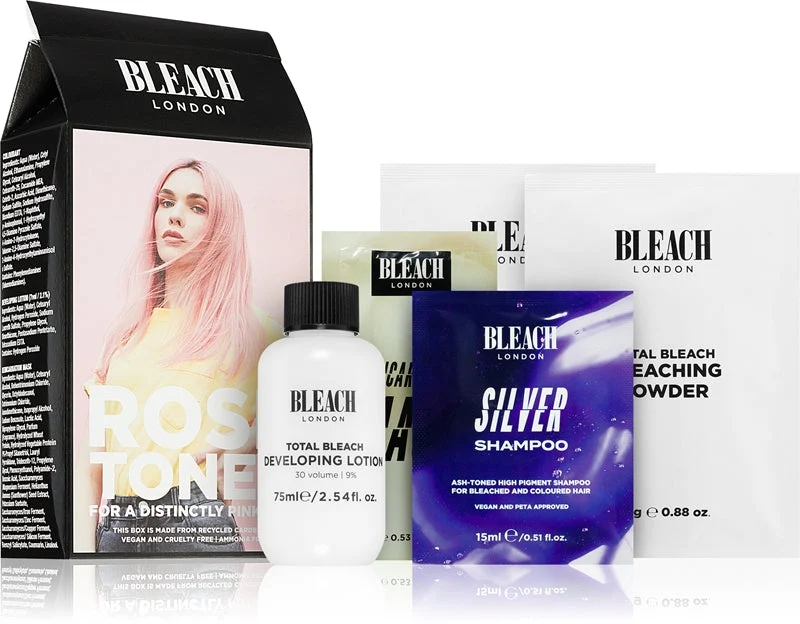 Bleach London Toner Kit tinta per capelli semipermanente per capelli biondi colore Rosé 1 pz