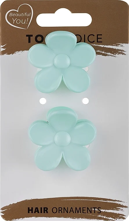 Fermagli per capelli Fiori, 21442+1, 2 pz., menta