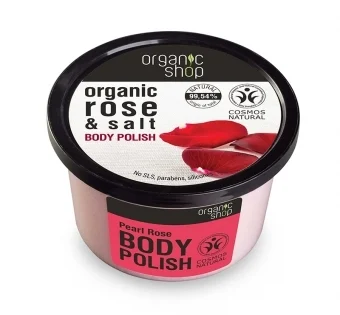 ORGANIC SHOP Body Polish Pearl Rose – Scrub Detergente Rosa e Sale