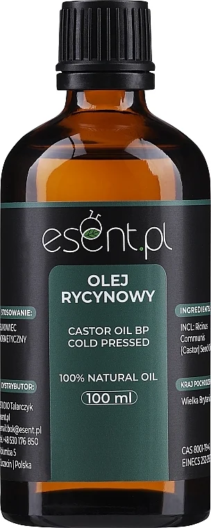 Olio di ricino 100% naturale