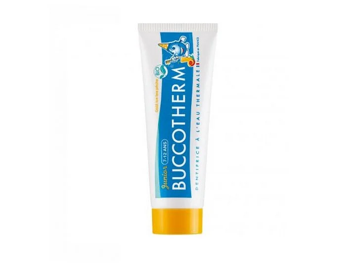 Buccotherm Junior Gel Dentifricio 7-12 anni Tè Freddo Gusto Pesca BIOLOGICO 50ml