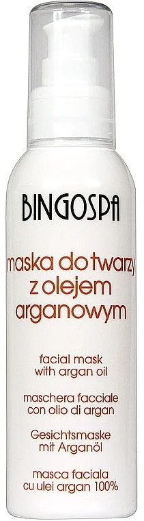Maschera viso per trattamenti termali all'olio di argan