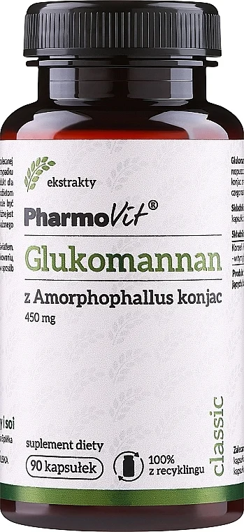 Integratore alimentare "Glucomannano", 450 mg