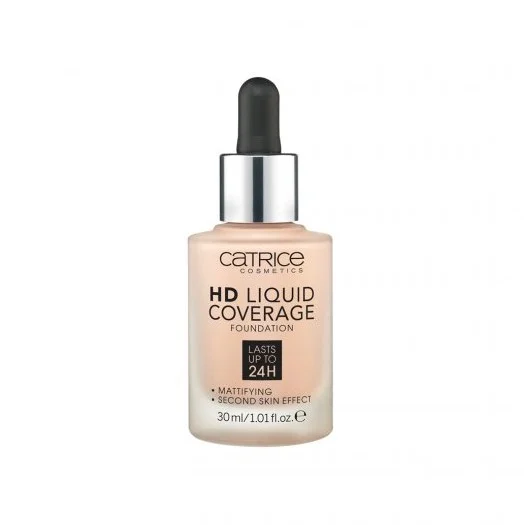 CATRICE COSMETICS HD Liquid Coverage – Fondotinta Viso Effetto Opacizzante 010 Light Beige