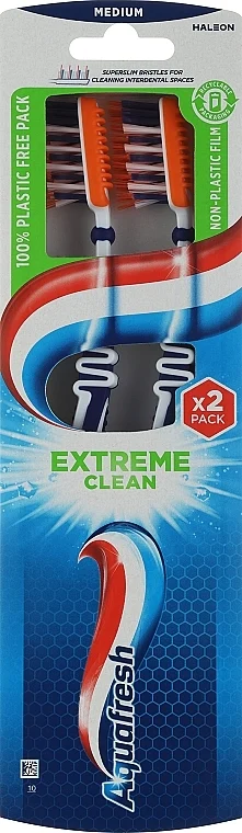 Set di spazzolini da denti Extreme Clean, medio duri, blu scuro