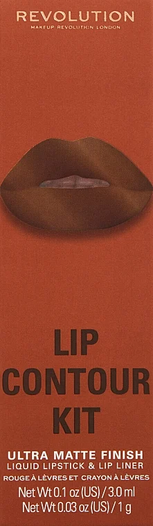 Makeup Revolution Lip Contour Kit Divine (lip/gloss/3ml + lip/pencil/1g)