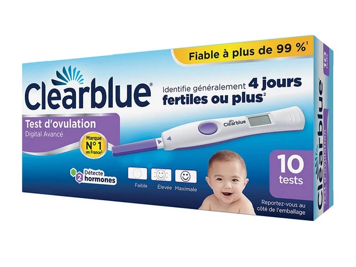 Test di Ovulazione Digitale Avanzato Clearblue con Lettura di Due Ormoni "4 Giorni" x10
