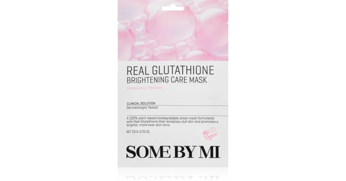 Some By Mi Clinical Solution Glutathione maschera viso illuminante in tessuto per unificare il tono della pelle 20 g