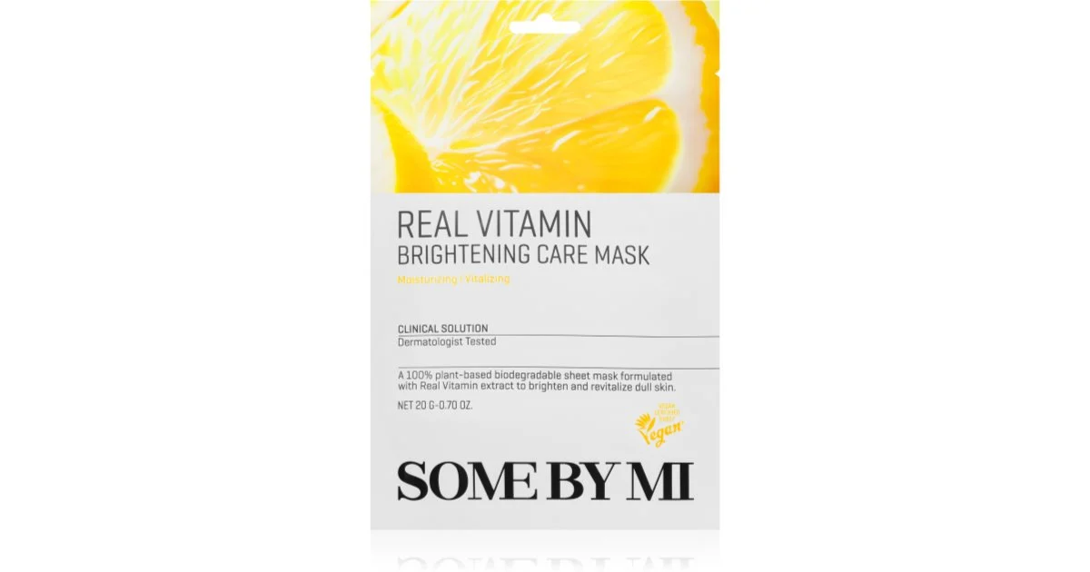 Some By Mi Clinical Solution Vitamin maschera viso illuminante in tessuto con effetto antiossidante 20 g
