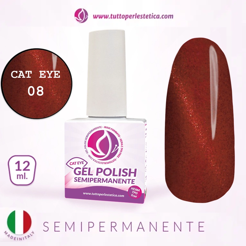 SEMIPERMANENTE CAT EYE ROSSO 08 – TUTTOPERLESTETICA