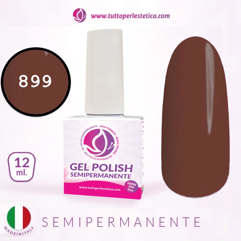 Semipermanente colore marrone N 899 da 12 ML – Hema e TPO Free
