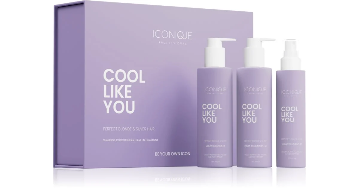 ICONIQUE Professional COOL LIKE YOU Perfect Blonde & Silver Violet Set neutralizzante per toni gialli