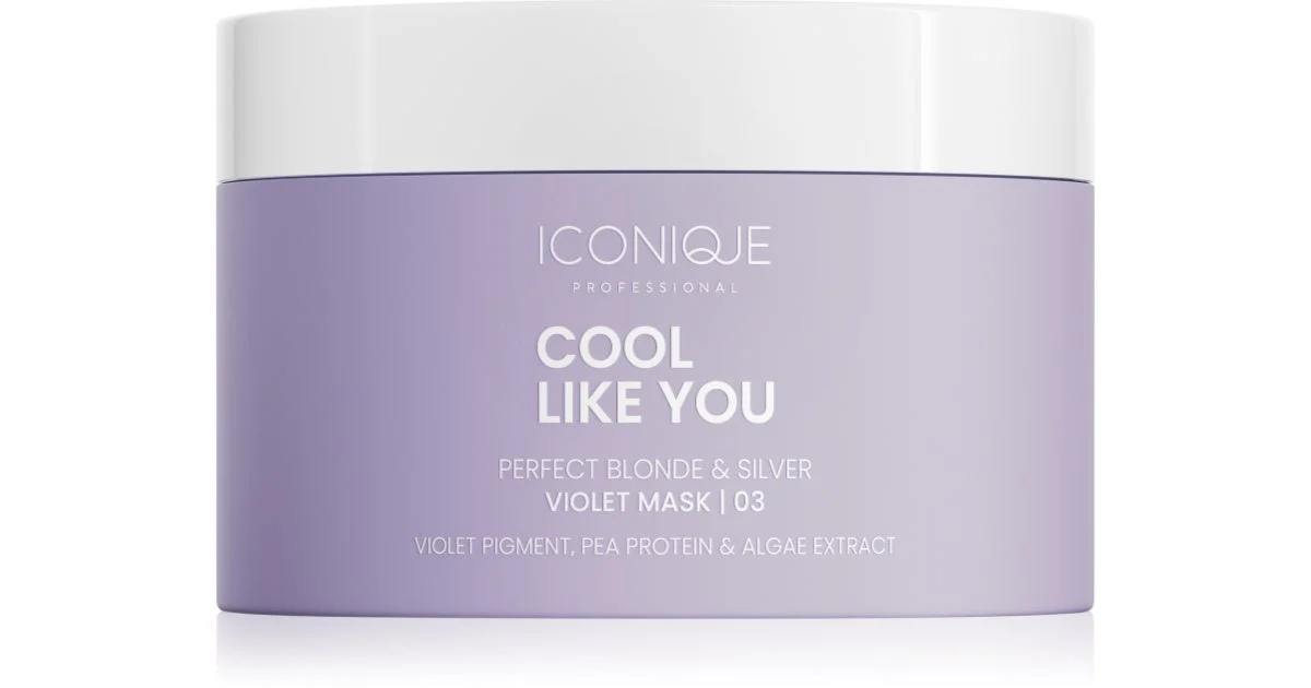 ICONIQUE Professional COOL LIKE YOU Perfect Blonde & Silver Violet maschera per capelli neutralizzante per toni gialli 200 ml