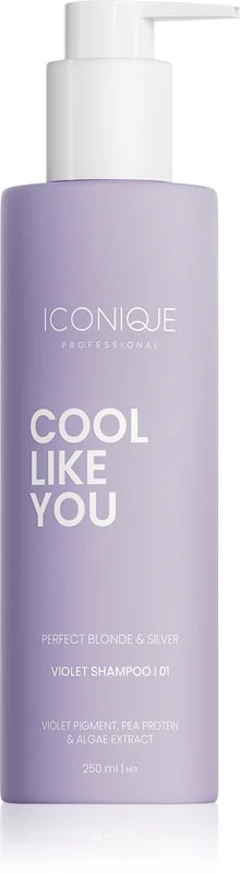 ICONIQUE Professional COOL LIKE YOU Perfect Blonde & Silver Violet shampoo anti-giallo 250 ml