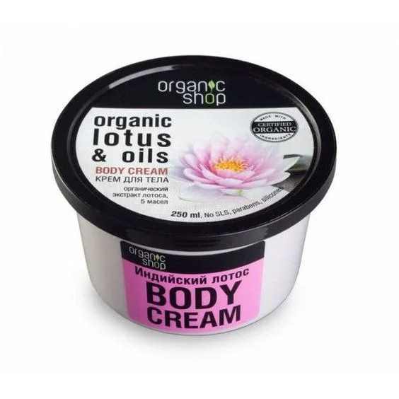ORGANIC SHOP Body Cream Indian Lotus – Crema Corpo Fior di Loto e 5 Oli
