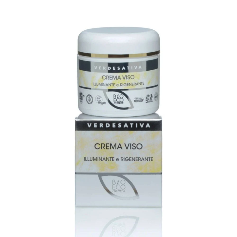 Crema Viso Illuminante e Rigenerante Bio ECO Cosmesi VERDESATIVA da 50 ml