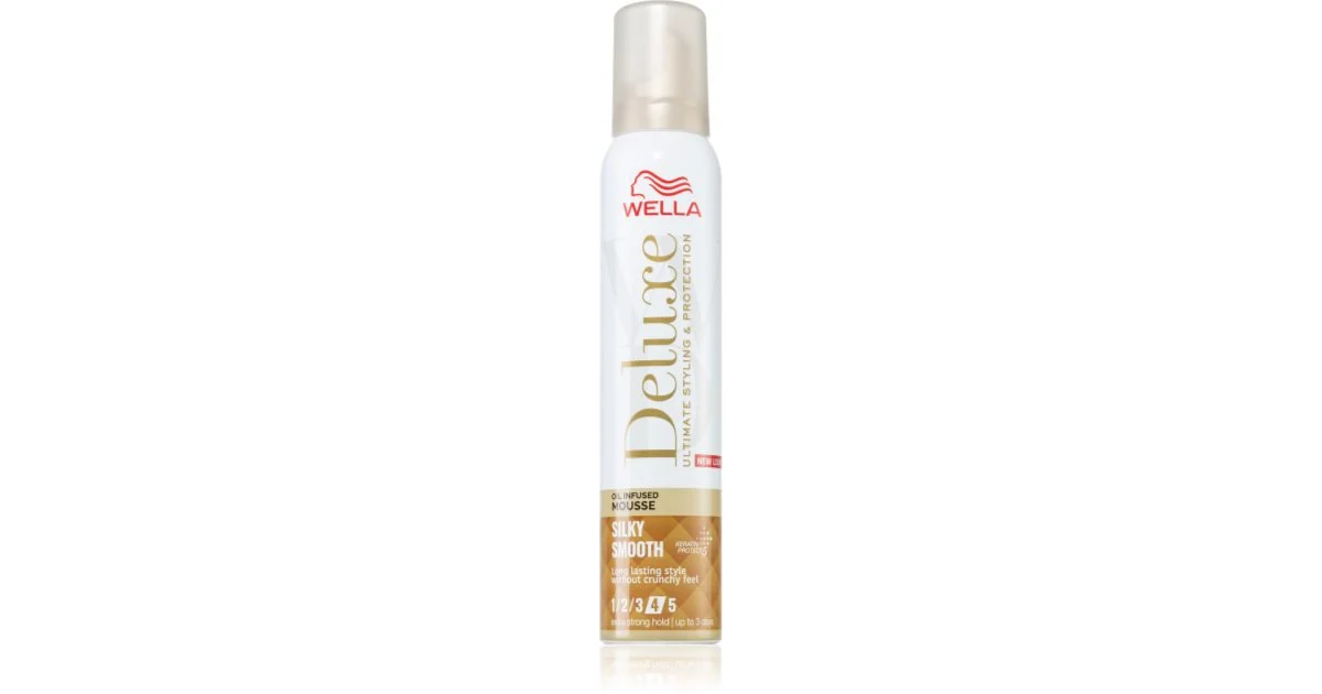 Wella Deluxe Silky Smooth fissante in mousse effetto nutriente 200 ml