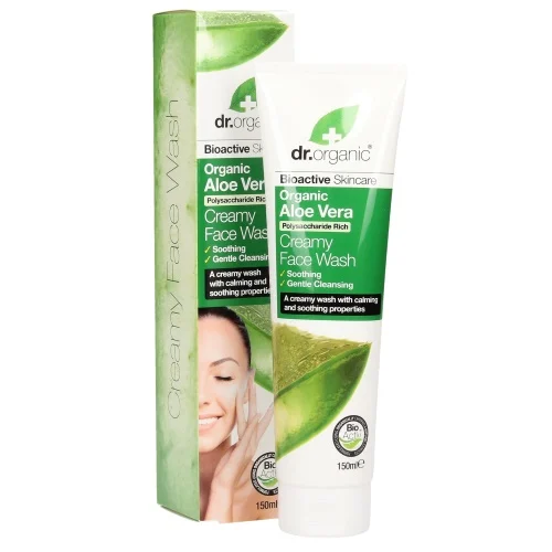 DR ORGANIC Aloe Vera – Creamy Face Wash | Detergente Viso Cremoso