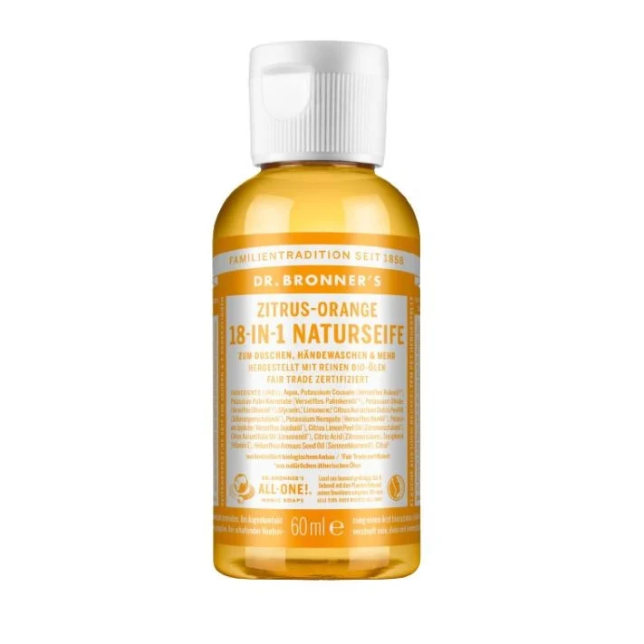DR BRONNER’S Sapone Liquido 18 in 1 Agrumi Arancia 60 ml