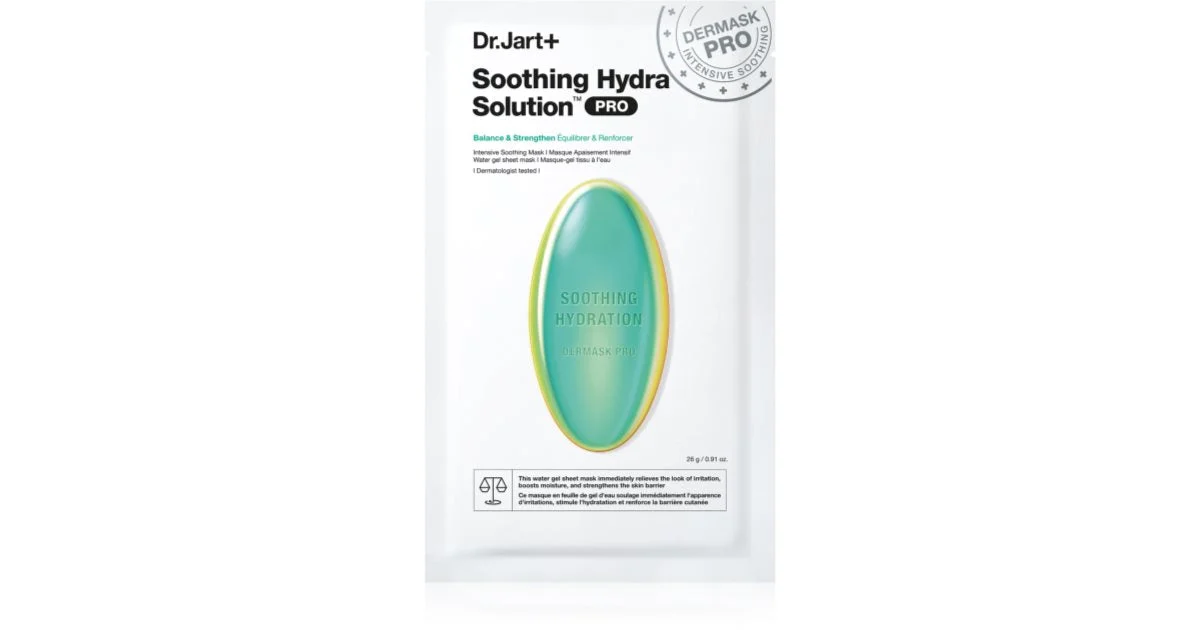 Dr. Jart+ Soothing Hydra Solution™ Intensive Maschera Lenitiva Set Di Maschera Detox E Idratante 26 G