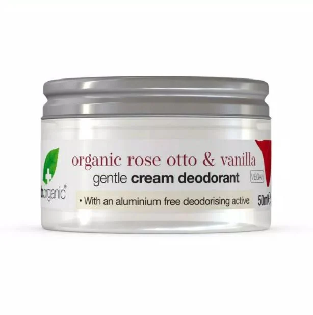DR ORGANIC Deo Crema – Rosa e Vaniglia
