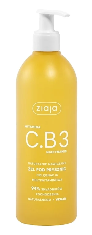 Gel doccia agli estratti di vitamine C e B3