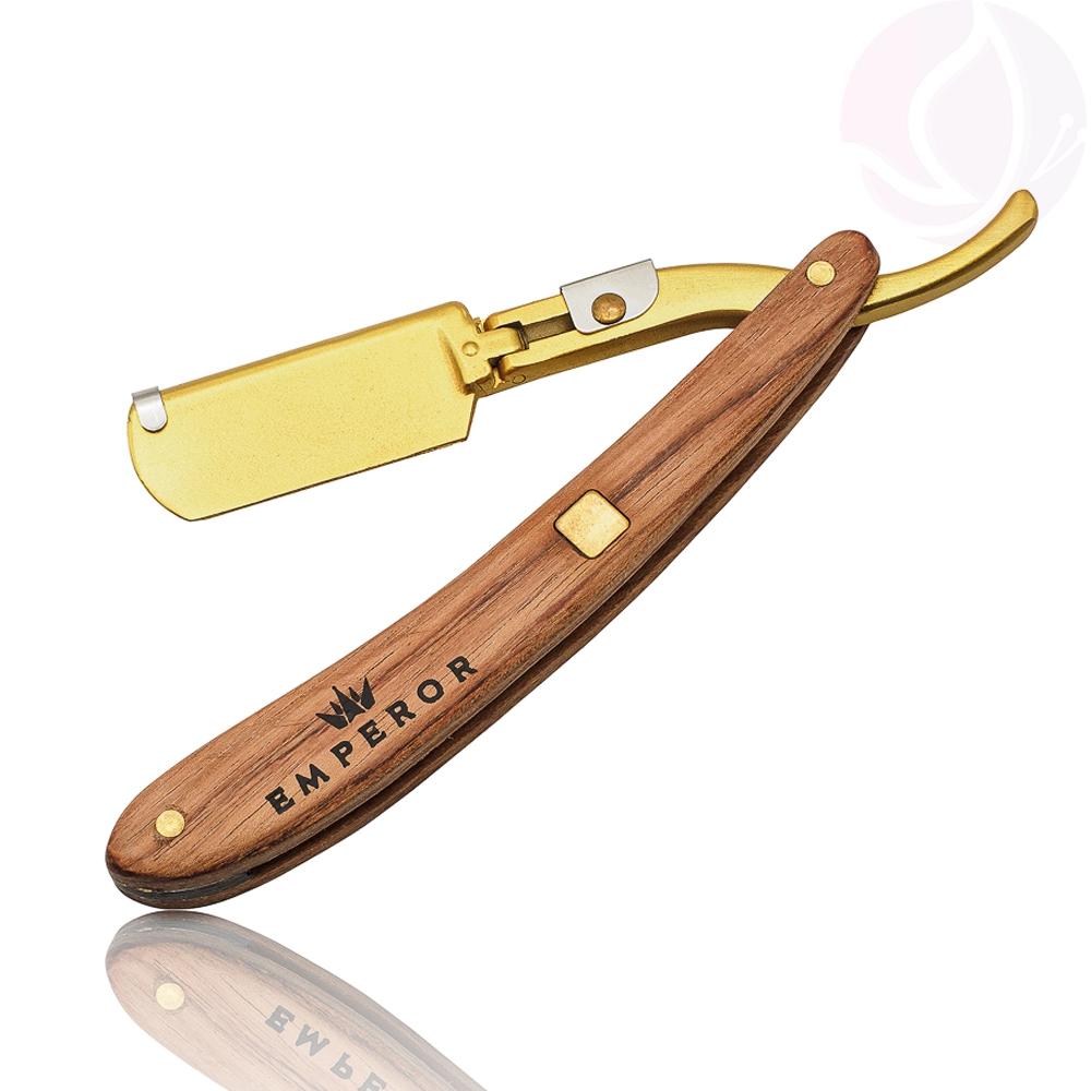 Rasoio Professionale da barbiere barber shop Emperor Gold Lama Intera The Barber