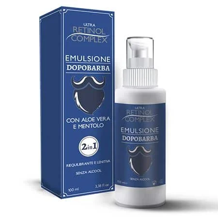 EMULSIONE DOPOBARBA con aloe vera e mentolo 100ml – retinol complex