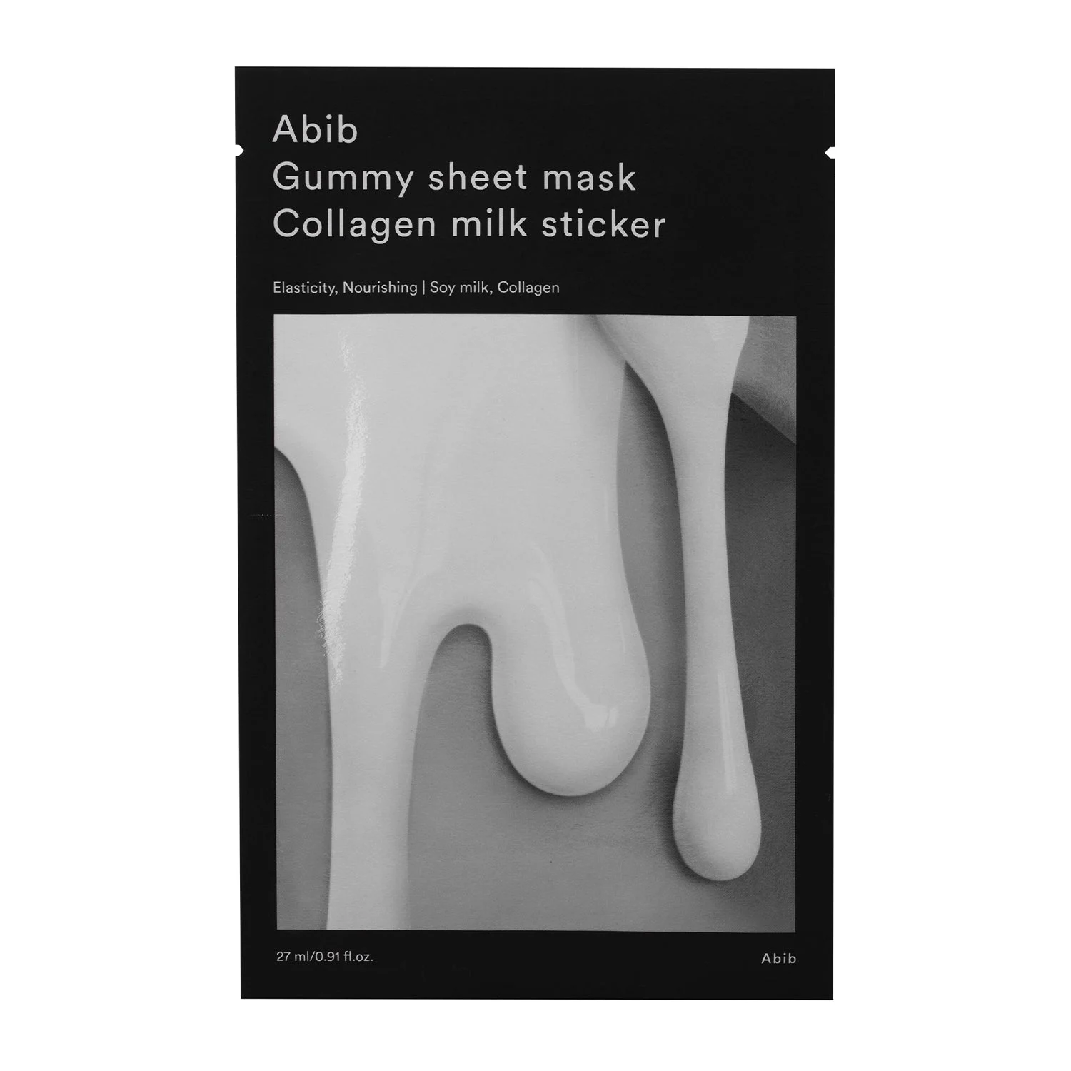Abib Gummy Collagene Milk Sticker Maschera in Tessuto Idratante Illuminante 27ml