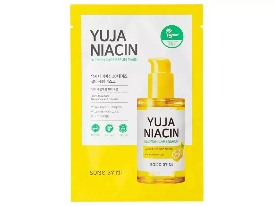 Some By Mi Yuja Niacin Anti-Imperfezioni Maschera in Tessuto Illuminante 25g