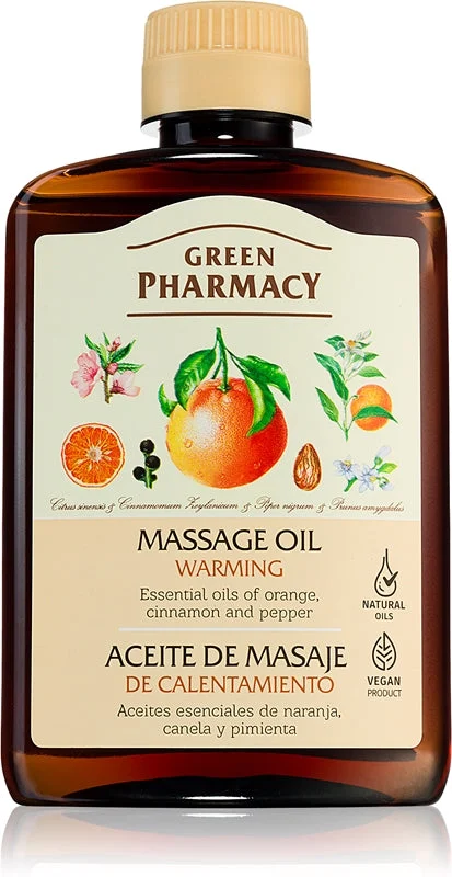 Green Pharmacy Essential oils of Orange olio massaggio riscaldante 200 ml