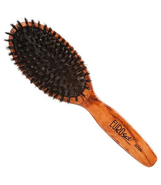 Eurostil Wild Boar Bristle Wood Oval Brush