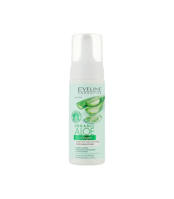 Eveline Organic Aloe Purifying and Soothing Face Wash Foam 150ml