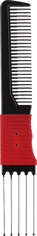 Pettine capelli con forchetta, 1581, nero-rosso