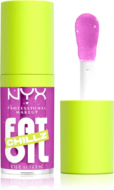 NYX Professional Makeup Fat Oil Chillz olio labbra con effetto rinfrescante colore 4,8 ml viola