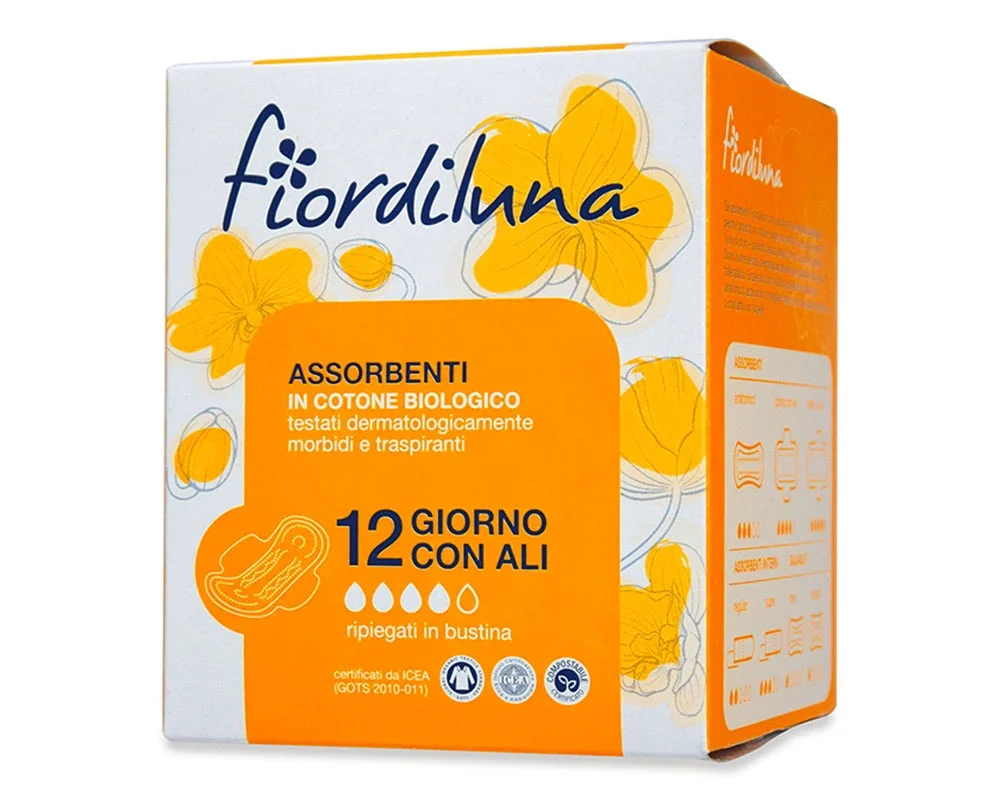 FIORDILUNA Assorbenti Giorno con Ali – Cotone Biologico