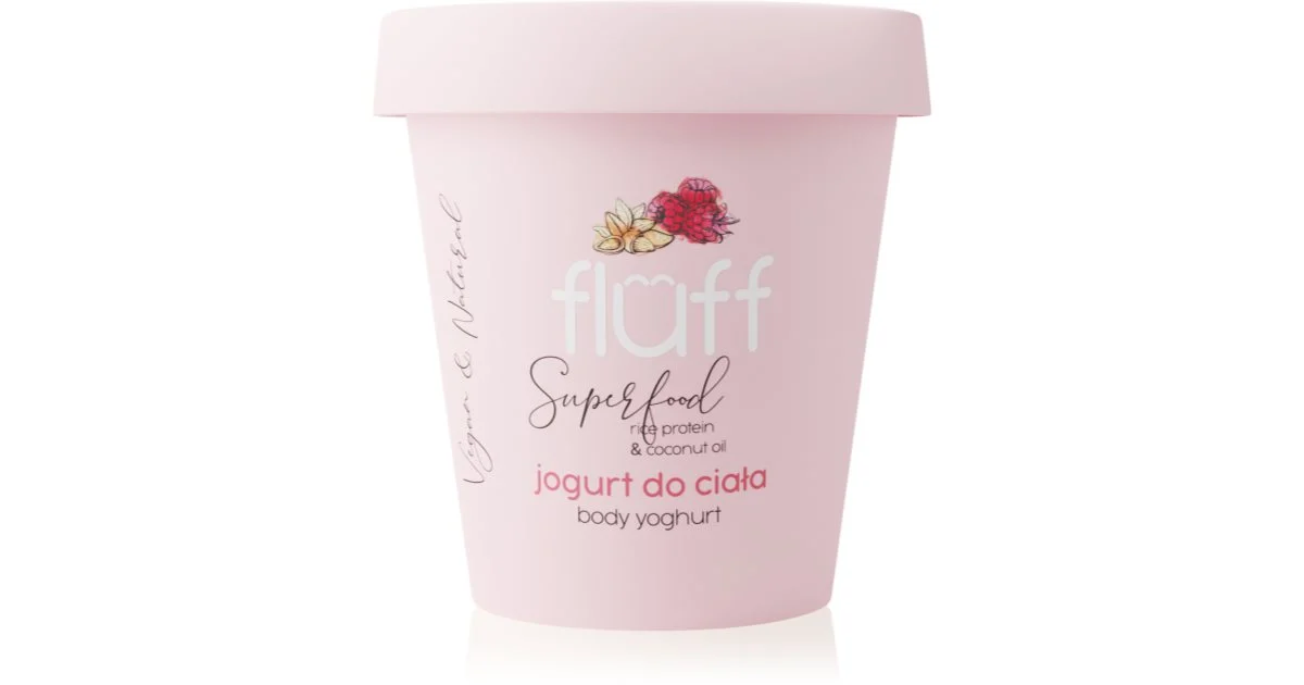 Fluff Yogurt Lamponi E Mandorle Per Il Corpo Proteine Del Riso E Olio Di Cocco 180 Ml