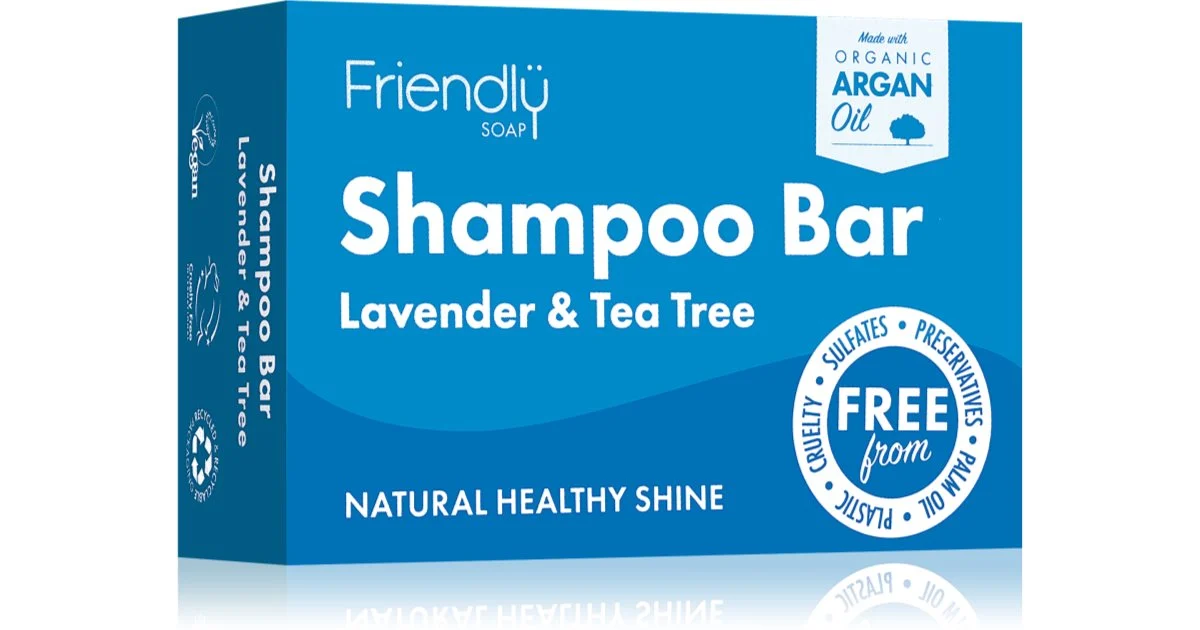 Friendly Natural Shampoo Lavanda E Tea Tree Sapone Naturale Per Capelli 95 G