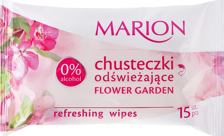 Salviette rinfrescanti "Flower Garden", 15 pz