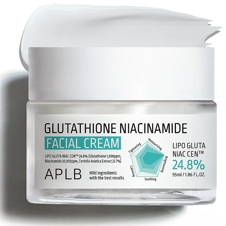 Crema viso con glutatione e niacinamide