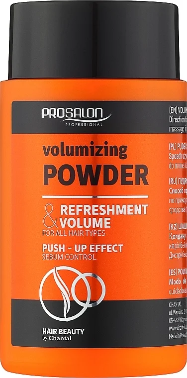 Polvere volumizzante capelli nella zona della radice