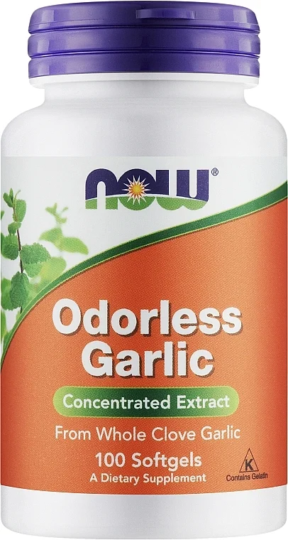 Estratto di aglio inodore, capsule molli