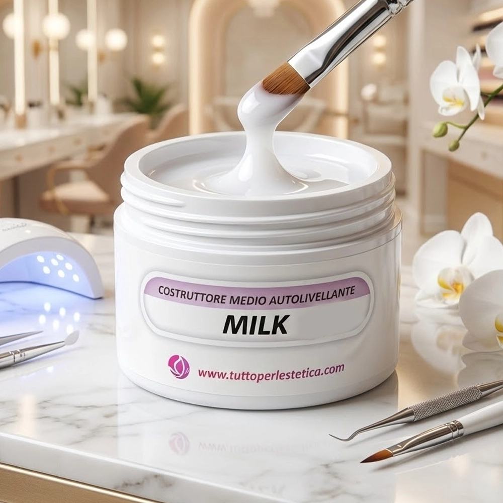 Gel Base Costruttore Monofasico Milk Autolivellante Media viscosità – 50g HEMA & TPO Free