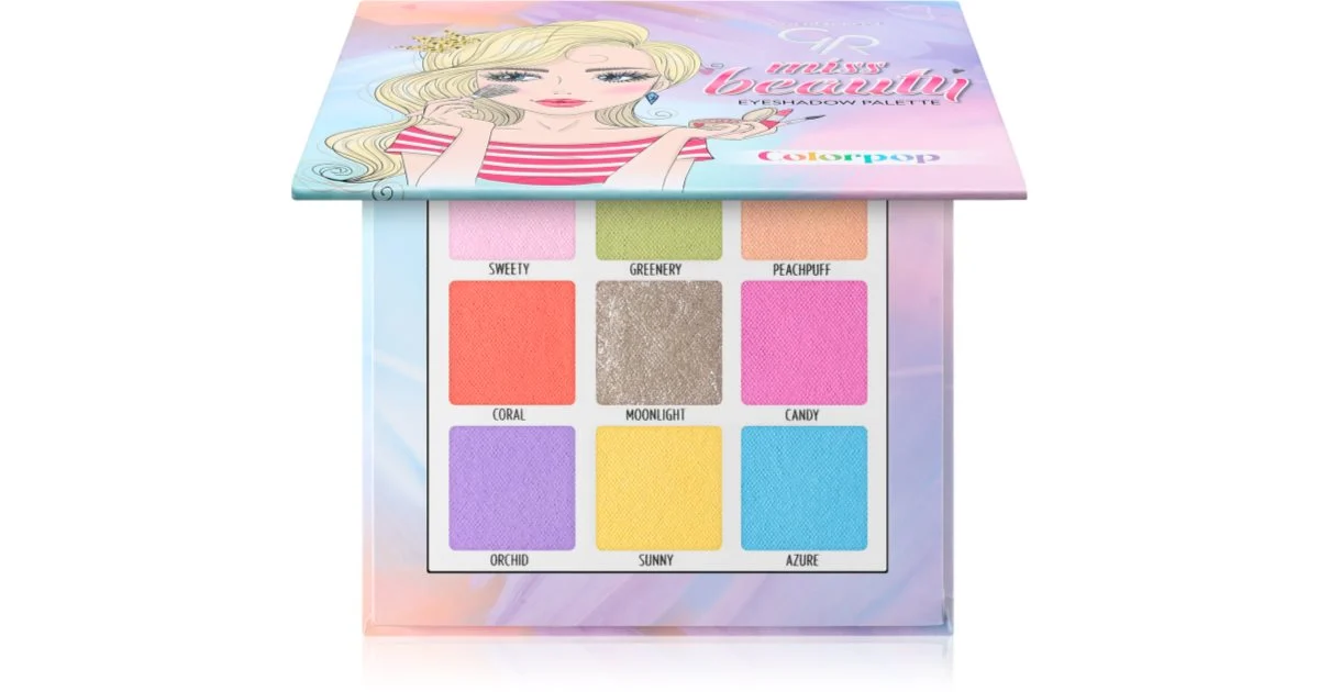 Golden Rose Miss Beauty Palette Di Ombretti Colore Colorpop 9X13 G