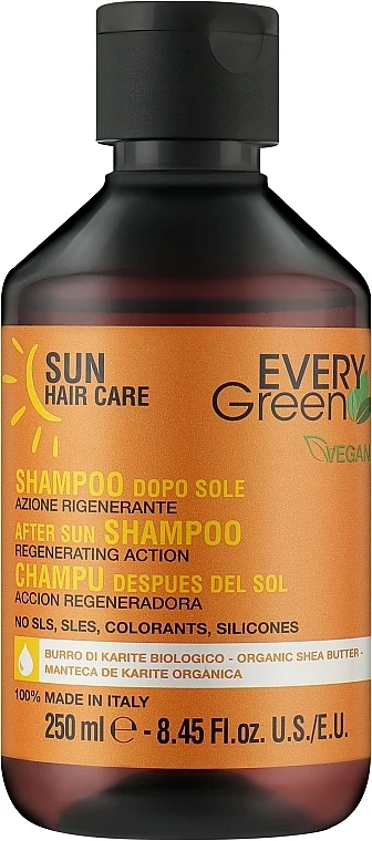 Shampoo per capelli esposti al sole