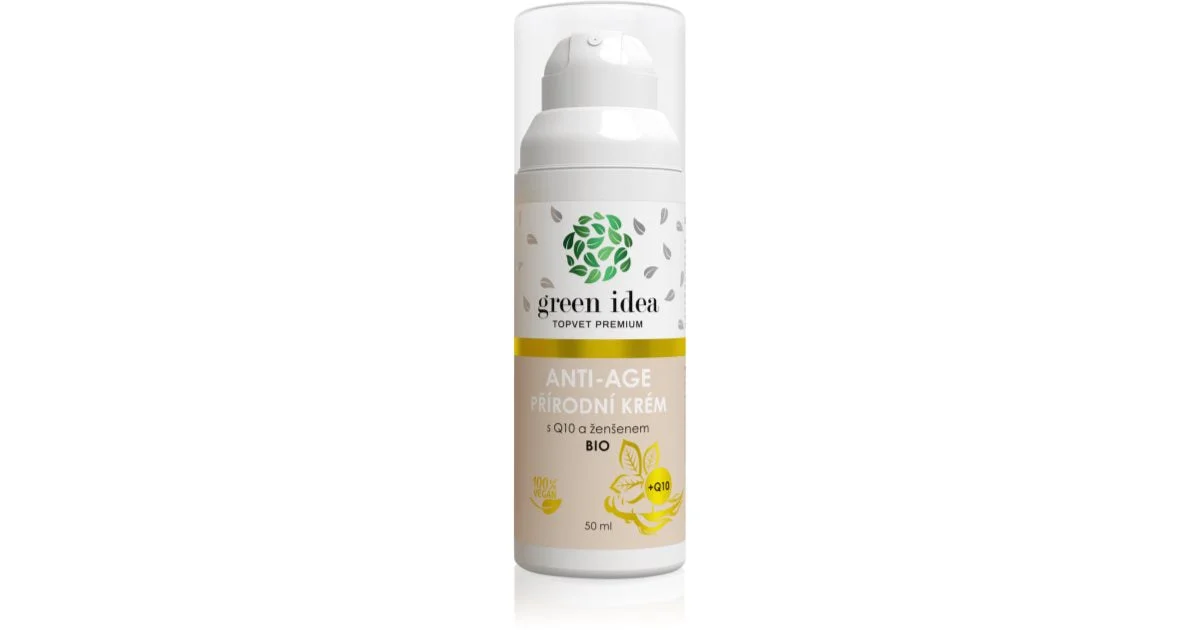 Green Idea Crema antiage naturale con Q10 and ginseng crema per pelli mature 50 ml